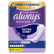 Paquet de serviettes Always Discreet  - un seul coupon par achat et par personne