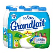 Candia - GrandLait Demi-écrémé 6x1L ou 4x1,5L.
