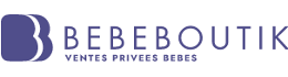 logo bebeboutik.com, le spécialiste des ventes privées maternité, puériculture, jouets et mode pour enfants