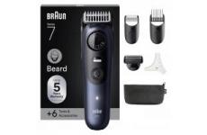 vente privée Braun Tondeuse A Barbe Homme Series 7, BT7520, Bleu, + 6 Outils de Barbier, 40 Longueurs, Lame Inusable Pour Un Rasage Professionnel, Kit Tondeuse Electrique Sans Fil, 2 Sabots et Pochoir A Barbe