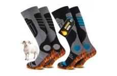 vente privée SukModen 2 Paires Chaussettes Ski Laine de Mérimée Pour Dames et Messieurs, Thermiques Chauffantes, D'Hiver Épaisses Pour Temps Froid, Neige, Ski, Snowboard, Chasse, Randonnée​