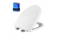 vente privée Ibergrif M41002, Abattant WC Forme O, Cuvette Toilette avec Frein de Chute, Lunette WC avec Fermeture en Douceur, Lunette de Toilette Blanche Universelle