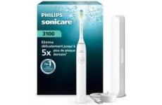 vente privée Brosse à dents électrique Philips Sonicare série 3000 – capteur de pression, 3 intensités, EasyStart, SmarTimer, 14 jours d’autonomie, étui de voyage, coloris blanc, modèle HX4033/21, [Nouveau]