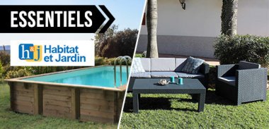 vente privée LES ESSENTIELS PISCINE, AMENAGEMENT EXTERIEUR ET MOBILIER JARDIN