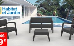 vente privée LES ESSENTIELS SALON DE JARDIN 4 PLACES