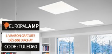 vente privée LES ESSENTIELS DALLES LED ET TUBES LED - EUROPALAMP