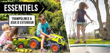 vente privée LES ESSENTIELS TRAMPOLINES ET JEUX D'EXTÉRIEUR