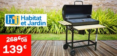 vente privée LES ESSENTIELS BARBECUE CHARBON DE BOIS AVEC ROUES ET POIGNÉES
