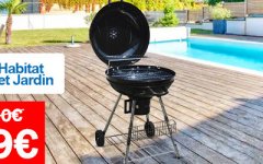 vente privée LES ESSENTIELS BARBECUE CHARBON DE BOIS NOIR - HABITAT ET JARDIN