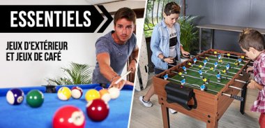 vente privée LES ESSENTIELS JEUX EXTÉRIEUR ET JEUX DE CAFÉ
