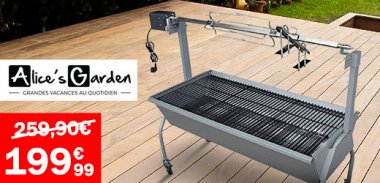 vente privée LES ESSENTIELS RÔTISSOIRE BARBECUE ALICE'S GARDEN