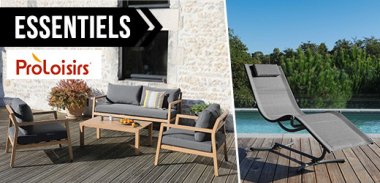 vente privée LES ESSENTIELS MOBILIER DE JARDIN PROLOISIRS