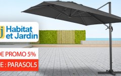 vente privée LES ESSENTIELS PARASOLS HABITAT ET JARDIN