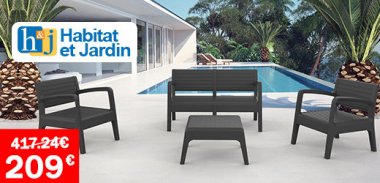 vente privée LES ESSENTIELS SALON DE JARDIN 4 PLACES
