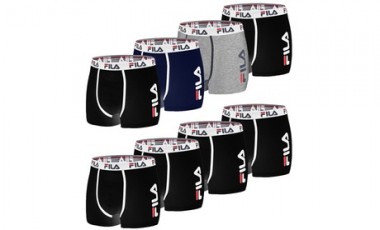 vente privée Lot de 2, 4 ou 8 boxers pour homme Fila, livraison offerte