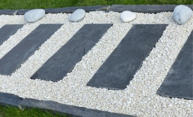 vente privée Lot de dalles pas japonais rectangulaires de 60 x 30 cm : 28 pièces