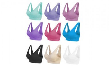 vente privée Lot de 3, 6 ou 9 brassières pour femme, coloris au choix