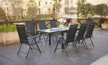 vente privée Salon de jardin extensible : 12 places