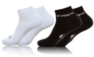 vente privée Lot de 6 et 12 paires de socquettes Kappa, avec logo imprimé