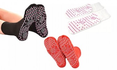 vente privée 1, 2 ou 3 paires de chaussettes auto-chauffantes en tourmaline