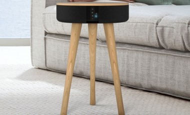vente privée Table d appoint avec enceinte Bluetooth et chargeur