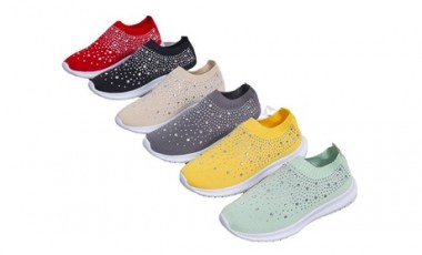 vente privée Paire de chaussures avec cristaux pour femmes, coloris au choix