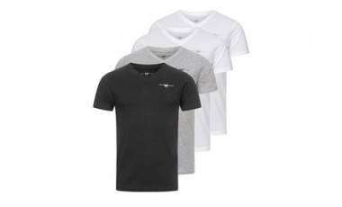 vente privée Lot T-shirts à col en V de Harvey Miller : 2 / Blanc / XL