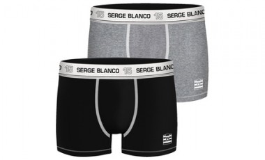 vente privée Lot de 2, 3, 4 ou 5 boxers pour homme en coton de la marque Serge Blanco