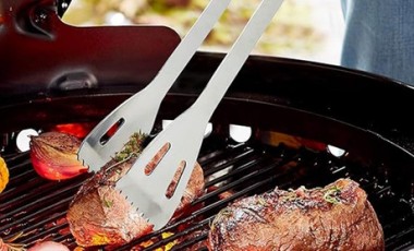 vente privée Pince de cuisine en inox pour barbecue et plancha : 1