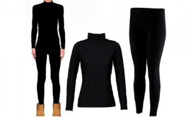 vente privée Leggings ou sous-pull pour femme avec doublure thermique, en pack de 2 ou à l'unité