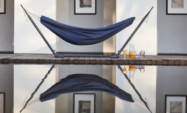 vente privée Hamac en toile avec support Ipanema : Arc-en-ciel