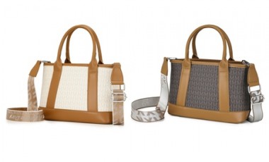 vente privée Sac cabas élégant en cuir synthétique PVC : Beige