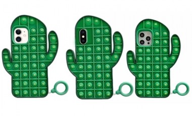 vente privée Coque à bulles, pour différents modèles d'iPhone, en forme de cactus