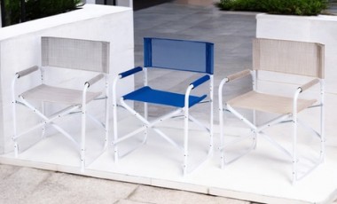vente privée Chaise de metteur en scène pliante : Gris