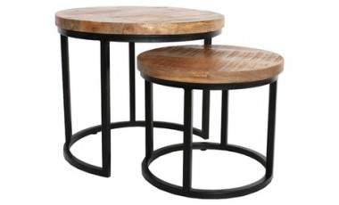 vente privée Set de 2 tables basses gigognes