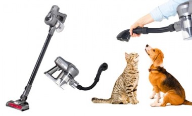 vente privée Aspirateur balai sans fil 2 en 1 avec brosse LED ou brosse pour animaux