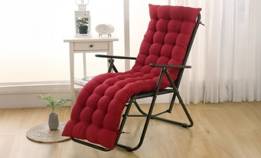 vente privée Chaise pliante avec coussin et dossier inclinable : Noir