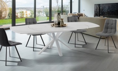 vente privée Table extensible Oresteluchetta : Boyle / Marbre noir