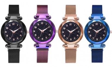 vente privée Montre à mouvement à quartz pour femmes avec bracelet en acier inoxydable, coloris au choix