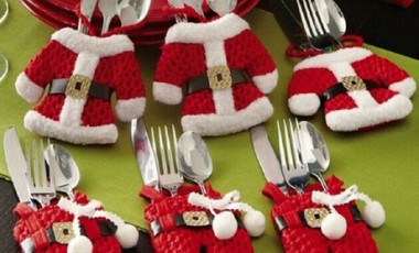 vente privée Porte-couverts décoratifs Père Noël : 2