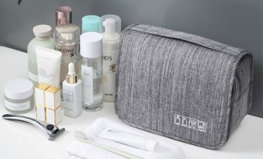 vente privée Trousse de toilette avec suspension et rangements multiples : 2 / Beige et gris clair