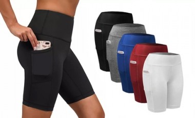 vente privée 1 ou 2 shorts cyclistes avec poche latérale pour femme, livraison gratuite