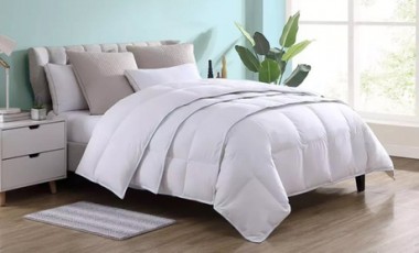 vente privée Ensemble de deux couettes en duvet d oie toutes saisons : Deux personnes