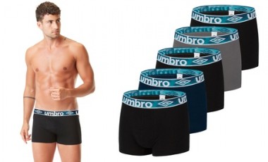 vente privée Lot de 5 boxers en coton pour homme Umbro : Class 4 / Taille S