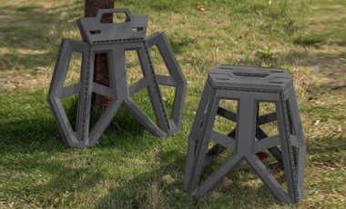vente privée Tabouret pliable : Petit / Beige