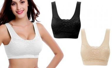 vente privée Pack de 3 ou 6 brassières confortables en dentelle jusqu'au 2XL