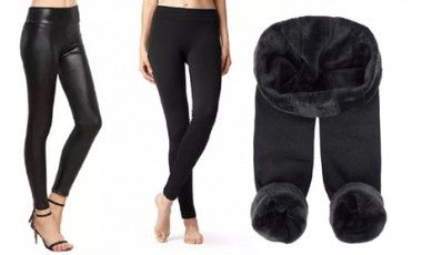 vente privée Legging thermique avec doublure intérieure en fausse fourrure, modèle au choix