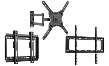 vente privée Support TV mural ou télécommande universelle Bolaris : Support TV mural articulé Bolaris pour TV de 14 à 60 pouces