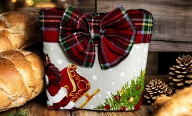 vente privée Corbeille à pain à motifs de Noël