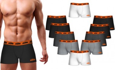 vente privée Pack de 5 ou 10 boxers de la marque KTM pour homme